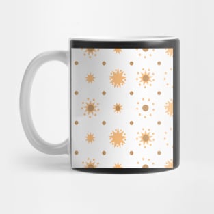 Suns and Dots Pale Orange on White Repeat 5748 Mug